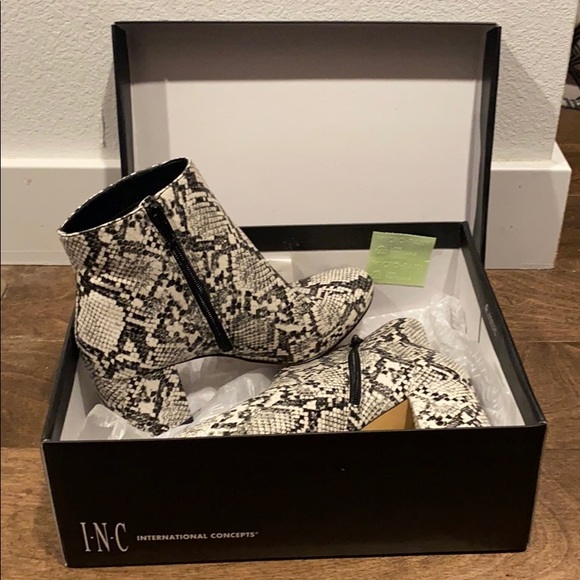 Inc snakeskin boots Clearance